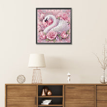 Load image into Gallery viewer, Diamond Painting - Partial Special Shaped - pink swan (30*30CM)

