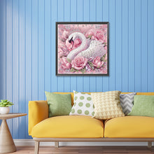 Load image into Gallery viewer, Diamond Painting - Partial Special Shaped - pink swan (30*30CM)
