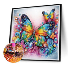 Load image into Gallery viewer, Diamond Painting - Partial Special Shaped - Butterfly (30*30CM)
