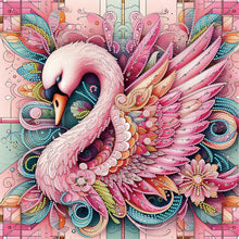 Load image into Gallery viewer, Diamond Painting - Full Round - pink swan (40*40CM)
