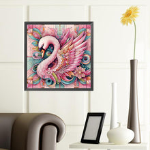 Load image into Gallery viewer, Diamond Painting - Full Round - pink swan (40*40CM)
