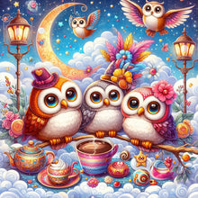 Load image into Gallery viewer, Diamond Painting - Full Round - owl (30*30CM)
