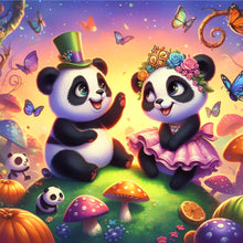 Load image into Gallery viewer, Diamond Painting - Full Round - two pandas (30*30CM)
