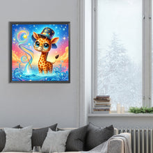 Load image into Gallery viewer, Diamond Painting - Full Round - baby giraffe (30*30CM)
