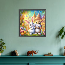 Load image into Gallery viewer, Diamond Painting - Full Round - two rabbits (30*30CM)
