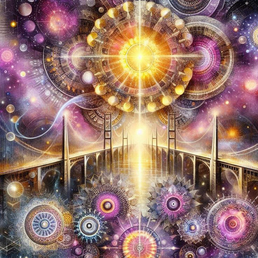 Diamond Painting - Full Round - Space-time gear (40*40CM)