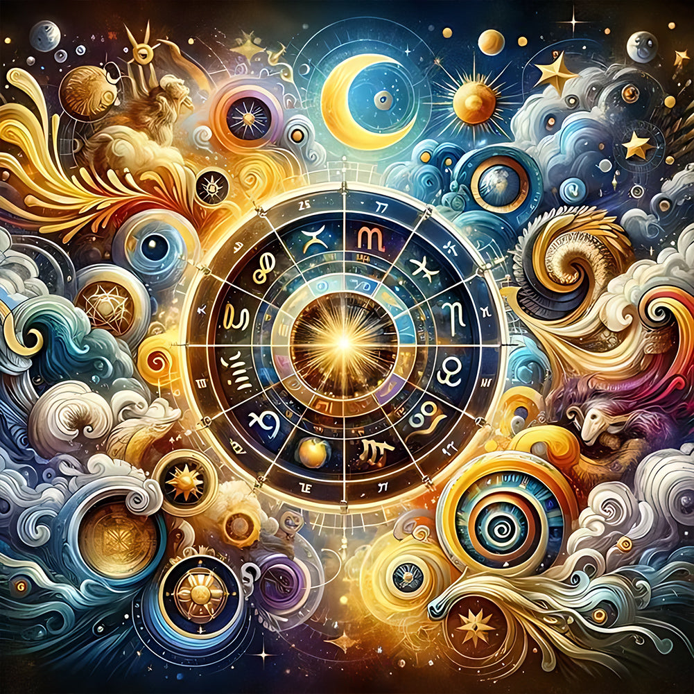 Diamond Painting - Full Round - Twelve constellations from another world (40*40CM)