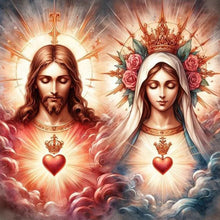 Load image into Gallery viewer, Diamond Painting - Full Round - Jesus and the Virgin (30*30CM)
