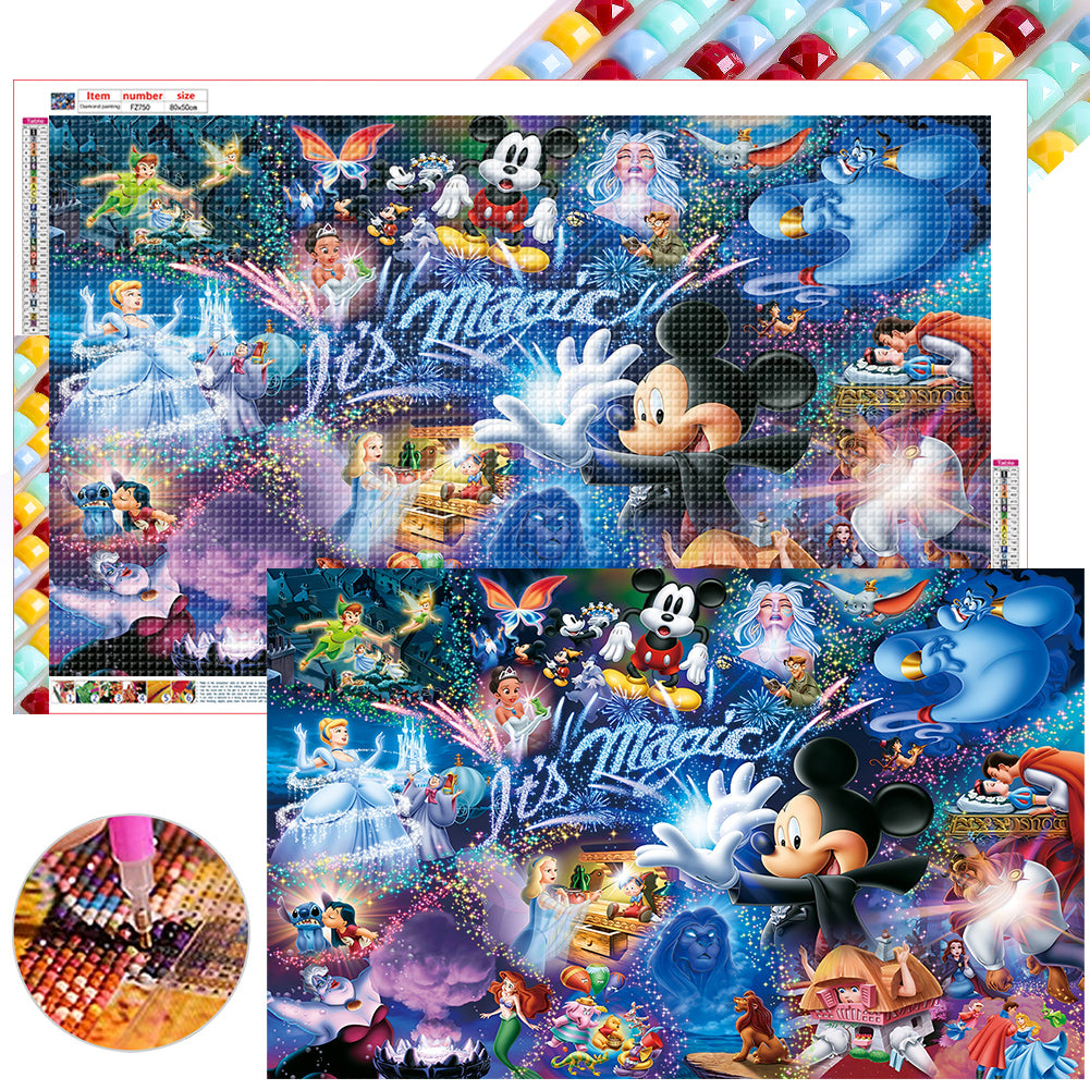 Diamond Painting - Full Square - Mickey's Fantasy Magic (80*50CM)