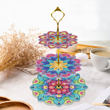 Load image into Gallery viewer, 3-Tiered Diamond Painting Serving Tray for Coffee Table Serving Serving Food
