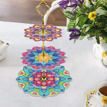 Load image into Gallery viewer, 3-Tiered Diamond Painting Serving Tray for Coffee Table Serving Serving Food
