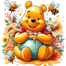 Load image into Gallery viewer, Diamond Painting - Full Round - bear honey jar (30*30CM)
