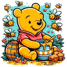 Load image into Gallery viewer, Diamond Painting - Full Round - bear honey jar (30*30CM)
