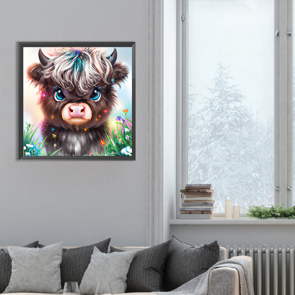 Diamond Painting - Full Round - cute yak (30*30CM)