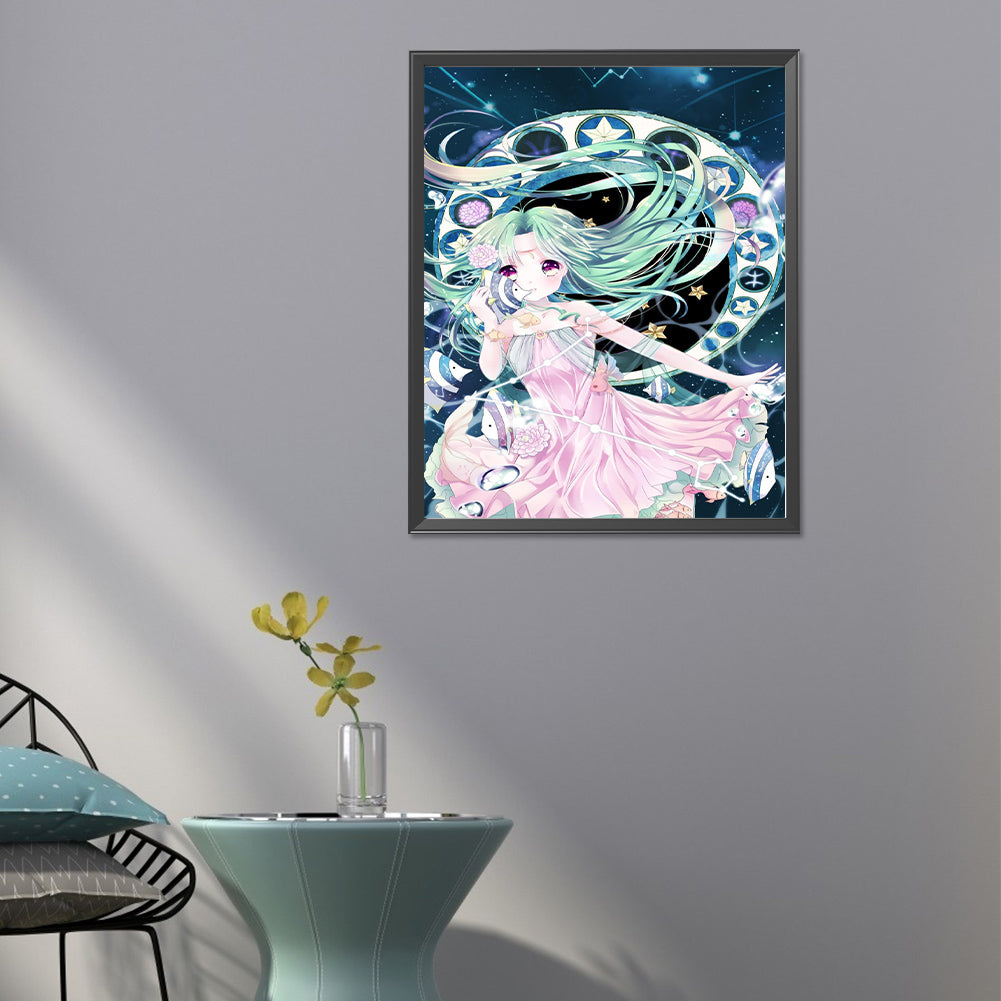 Diamond Painting - Full Round - Kaman style girl (40*50CM)