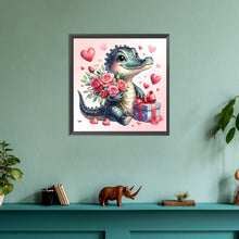 Load image into Gallery viewer, Diamond Painting - Full Round - love rose crocodile (30*30CM)
