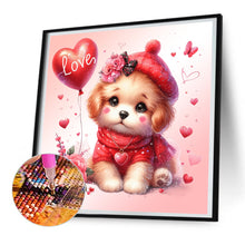 Load image into Gallery viewer, Diamond Painting - Full Round - love rose dog (30*30CM)
