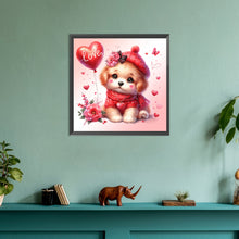 Load image into Gallery viewer, Diamond Painting - Full Round - love rose dog (30*30CM)
