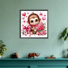 Load image into Gallery viewer, Diamond Painting - Full Round - love rose monkey (30*30CM)
