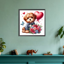 Load image into Gallery viewer, Diamond Painting - Full Round - Love rose suit dog (30*30CM)

