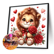 Load image into Gallery viewer, Diamond Painting - Full Round - love rose lion (30*30CM)
