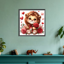 Load image into Gallery viewer, Diamond Painting - Full Round - love rose lion (30*30CM)
