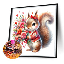 Load image into Gallery viewer, Diamond Painting - Full Round - love rose squirrel (30*30CM)
