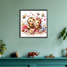 Load image into Gallery viewer, Diamond Painting - Full Round - love rose bee (30*30CM)
