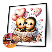 Load image into Gallery viewer, Diamond Painting - Full Round - love rose two bees (30*30CM)
