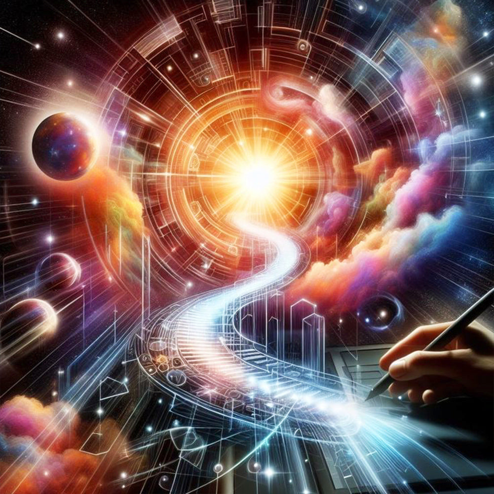 Diamond Painting - Full Round - universe galaxy galaxy (30*30CM)