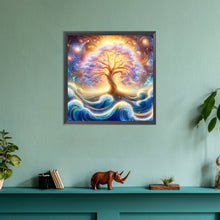 Load image into Gallery viewer, Diamond Painting - Full Round - cosmic galaxy tree (30*30CM)
