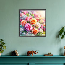 Load image into Gallery viewer, Diamond Painting - Full Round - rose bouquet (30*30CM)
