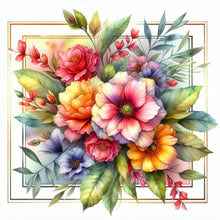 Load image into Gallery viewer, Diamond Painting - Full Round - Flowers overflowing the frame (30*30CM)
