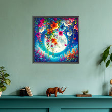 Load image into Gallery viewer, Diamond Painting - Full Round - flower under the moon (30*30CM)
