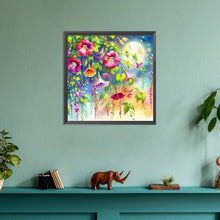 Load image into Gallery viewer, Diamond Painting - Full Round - flowers under the moon (30*30CM)
