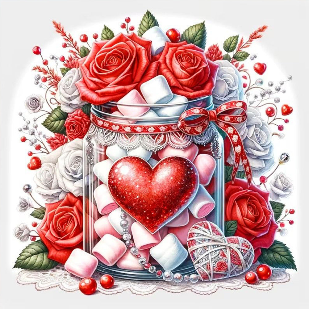 Diamond Painting - Full Round - Marshmallow Rose (30*30CM)