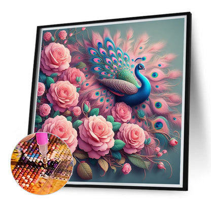 Diamond Painting - Full Round - rose peacock (40*40CM)