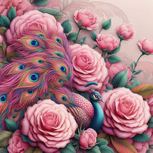 Load image into Gallery viewer, Diamond Painting - Full Round - Peacock in flowers (40*40CM)
