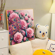Load image into Gallery viewer, Diamond Painting - Full Round - Peacock in flowers (40*40CM)
