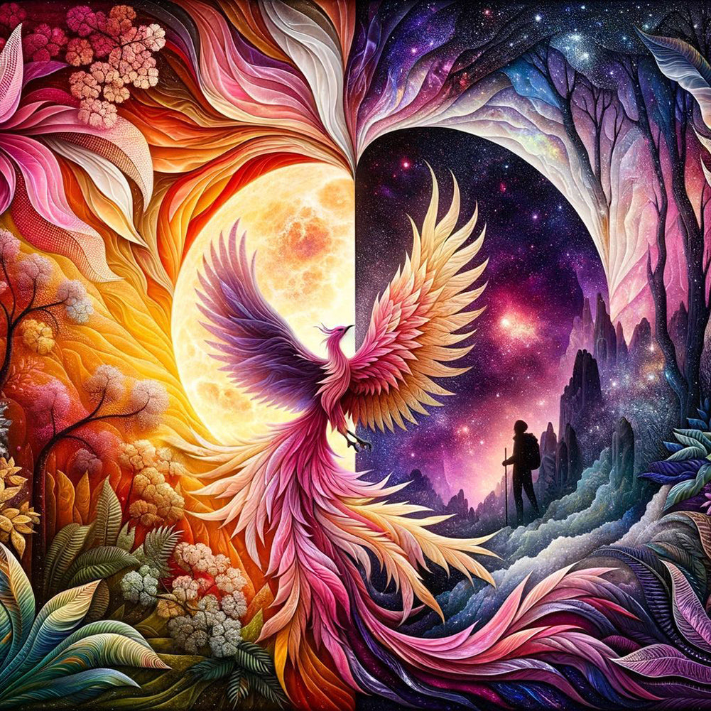 Diamond Painting - Full Round - Phoenix of Two Realms (40*40CM)