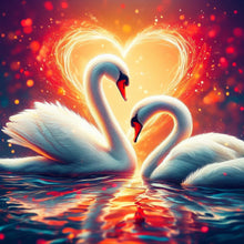 Load image into Gallery viewer, Diamond Painting - Full Round - love swan (40*40CM)
