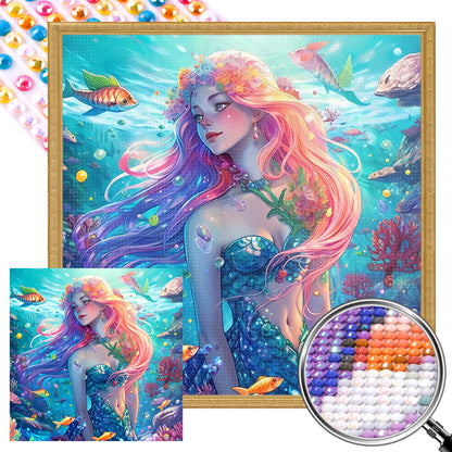 AB Diamond Painting - Full Round - Mermaid girl (40*40CM)