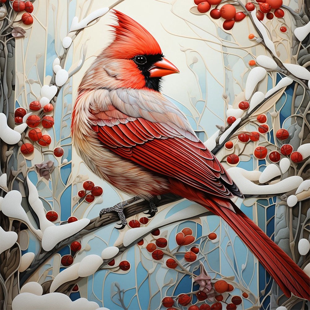 Diamond Painting - Full Round - cardinal (30*30CM)