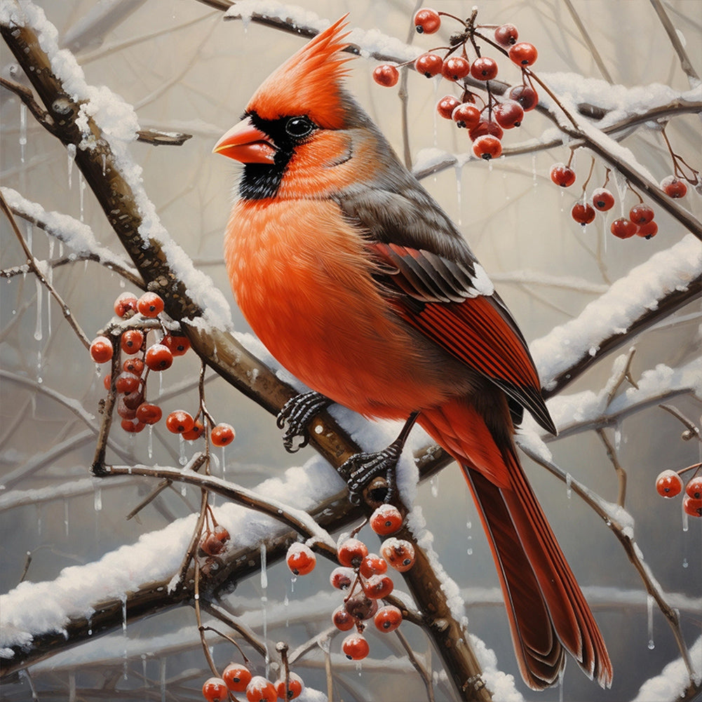 Diamond Painting - Full Round - cardinal (30*30CM)