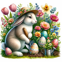 Load image into Gallery viewer, Diamond Painting - Full Square - easter bunny (30*30CM)
