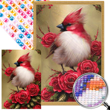 Load image into Gallery viewer, AB Diamond Painting - Full Round - cardinal on flower branch (40*60CM)
