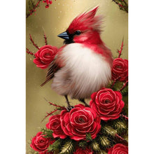 Load image into Gallery viewer, AB Diamond Painting - Full Round - cardinal on flower branch (40*60CM)
