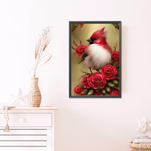 Load image into Gallery viewer, AB Diamond Painting - Full Round - cardinal on flower branch (40*60CM)
