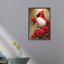 Load image into Gallery viewer, AB Diamond Painting - Full Round - cardinal on flower branch (40*60CM)
