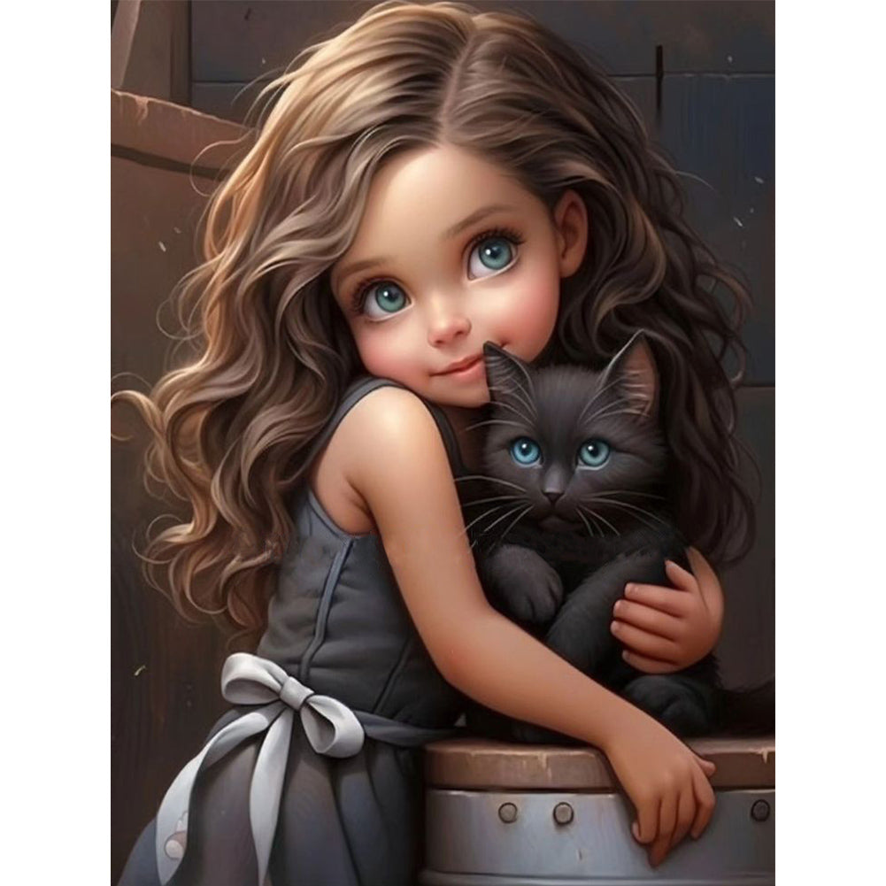 Diamond Painting - Full Round - sweet girl (30*40CM)